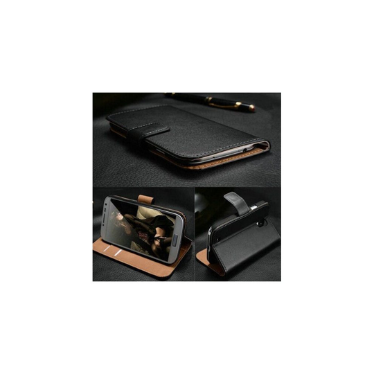 (Samsung Galaxy S3 Mini) Luxury Genuine Real Leather Case Wallet Cover For Samsung Galaxy S2 to S6 Edge Plus