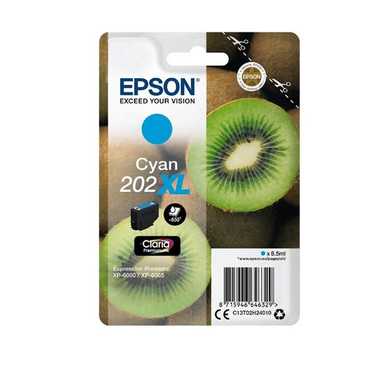 Epson Epson 202XL Kiwi Cyan High Yield Ink Cartridge 8.5ml - C13T02H24010