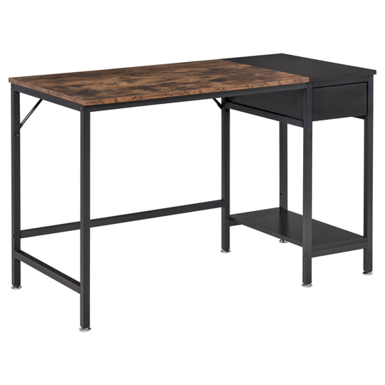 HOMCOM Computer Desk, Home Office Workstation w/ CPU Stand