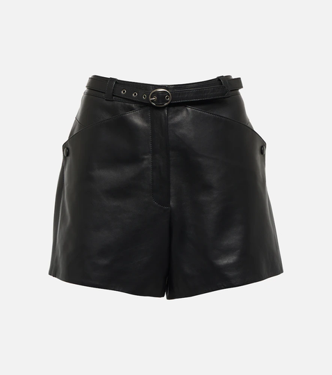 Leather shorts
