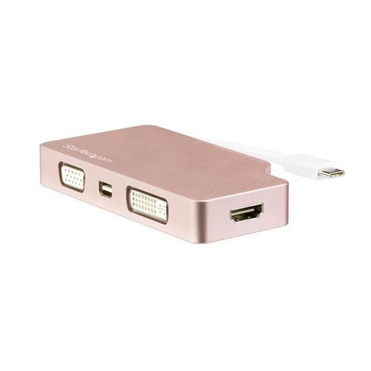 Startech USB C Multiport Video Adapter Rose Gold- you get 3