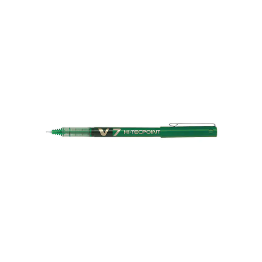 Pilot 101101204 V7 Hi-tecpoint Liquid Ink Pen Green (Pack-12)
