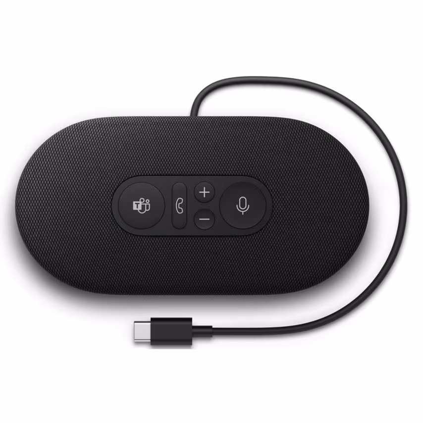 Microsoft Modern USB C Hands Free Speakerphone Certified for Teams Black