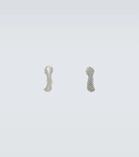 Mini embellished hoop earrings