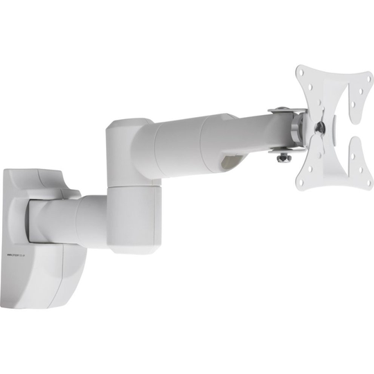 PROPER Swing Arm Full Motion TV Bracket, White