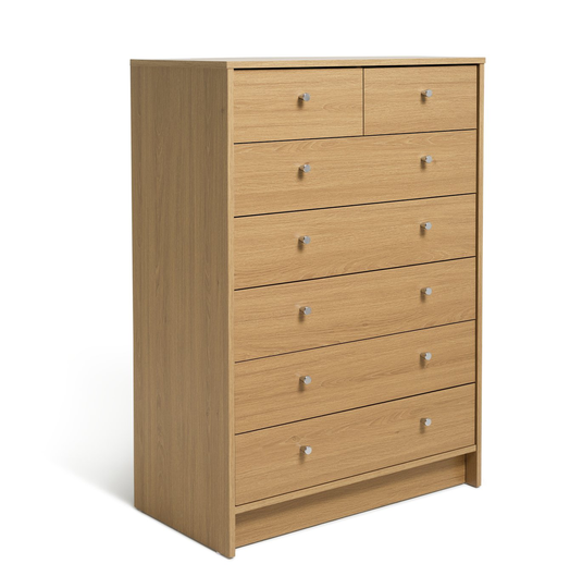 Argos Home Malibu 5 Wide 2 Narrow Drawer Chest - Oak Effect