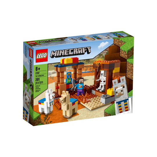LEGO 21167 Minecraft The Trading Post Building Toy for Boys and Girls Age 8 +, Set with Steve, Skeleton and Llamas Figures