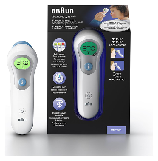 Braun BNT300 No touch + touch Forehead thermometer