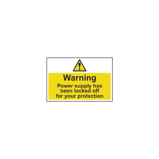 Sitesafe Power Supply HAS Been Locked Off for Your Protection Rigid PVC Sign - 3