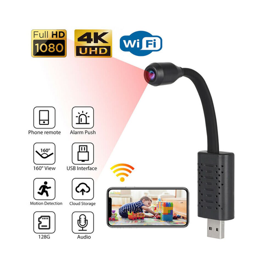 Full HD 1080P Len Wireless WiFi Security Camera USB Ports Camcorder Night Vision