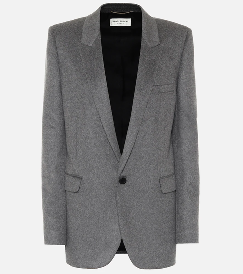 Cashmere and wool flannel blazer