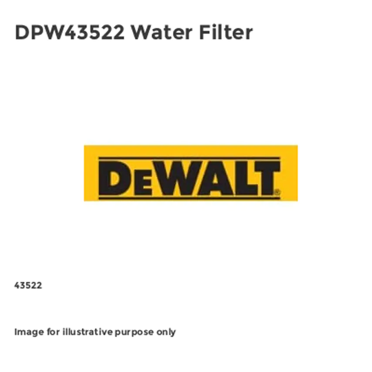 DeWalt DPW43522 Water Filter