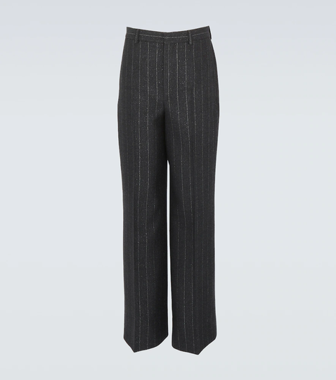 Pinstripe wide-leg pants