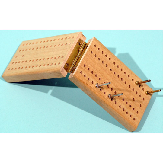 Folding wood cribbage board 00180