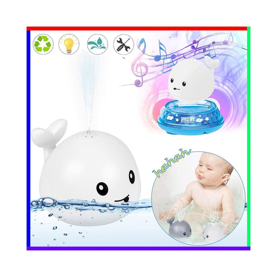 (White)Baby Bath Toy Sprinkler Bath Toy Kids Toddlers Water Spray Toy