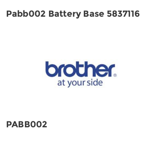Brother Pabb002 Battery Base 5837116- you get 3