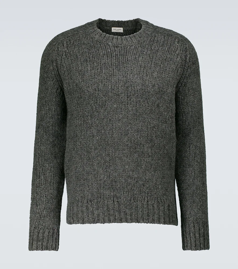 Heavy-knit crewneck sweater