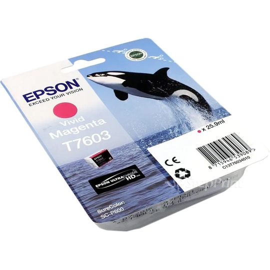 Epson Epson T7603 Killer Whale Vivid Magenta Standard Capacity Ink Cartridge 26m
