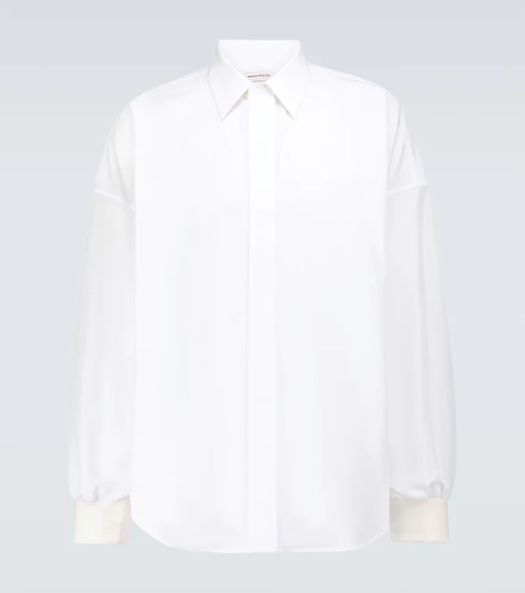 Elasticated cotton shirt