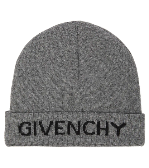 Baby logo cotton and cashmere beanie