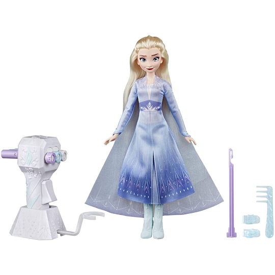 Disney Frozen Sister Styles Elsa Fashion Doll With Extra-Long Blonde Hair, Braiding Tool and Hair Clips - Toy For Kids Ages 5 and Up