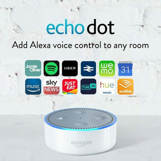 Amazon Echo Dot 2nd Generation Alexa Smart Assistant - White UNBOXED