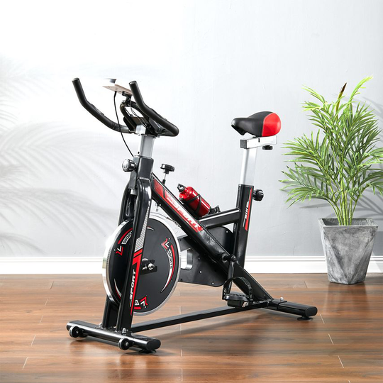 Living and Home Indoor Exercise Bike w/ 6kg Spinning Flywheel and LCD Display Ho