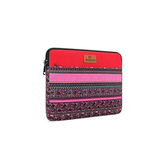 DOMISO 14 inch Laptop Sleeve Case Notebook Bag Canvas Fabric Flower Pattern Cover for 13.5" Microsoft Surface Book / 14" Lenovo IdeaPad 320S / 14