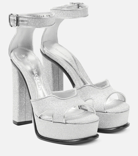 Glitter platform sandals