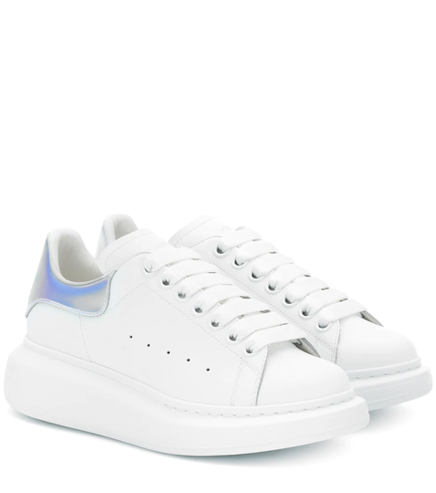 Leather platform sneakers