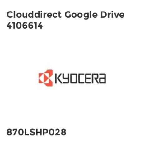 Kyocera Clouddirect Google Drive 4106614