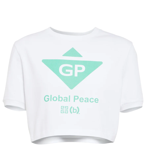 x Bstroy printed jersey crop top