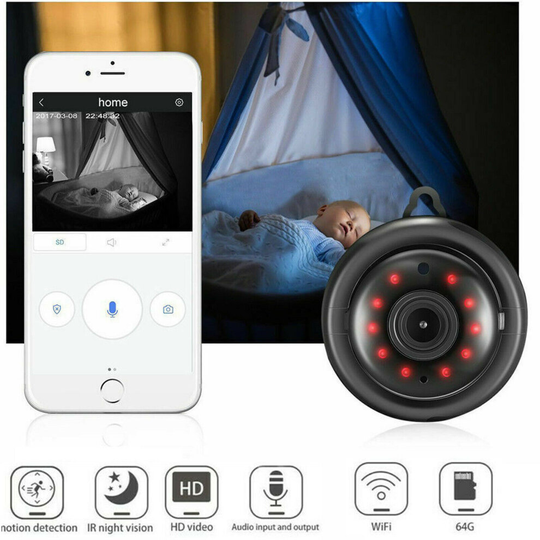 HD 720P Mini Spy Camera Wireless Wifi IP Security Night Vision DVR