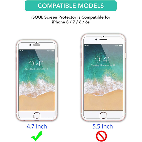 Screen Protector for Apple iPhone 6 / 6S, 7/8, iPhone SE 2020 2 Pack