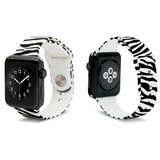 iWatch Silicone Sports Strap With Zebra 42mm Print