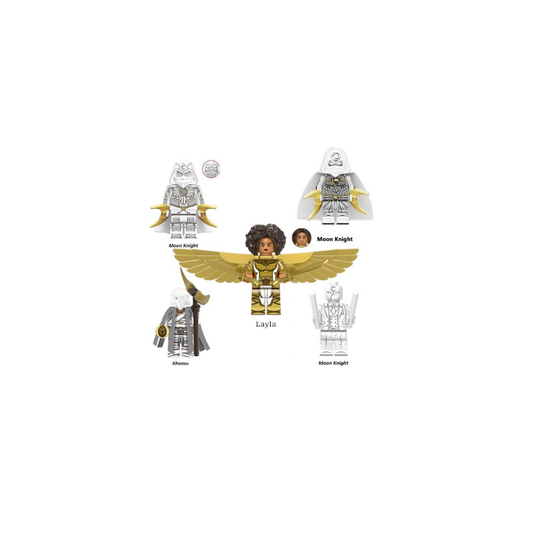 5PCS Moon Knight Minifigure Marc Spector Marvel Super Hero Minifig Figure Fit Lego Toy Collection