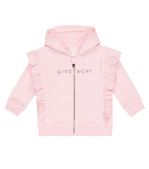 Baby cotton-blend zipped hoodie