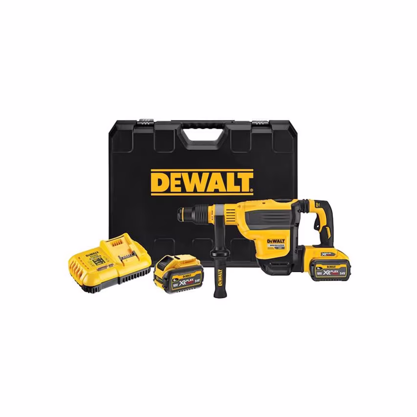 DeWalt DCH614X2 Flexvolt 54V XR 45MM SDS-Max Rotary Hammer with 2 Batteries, Cha