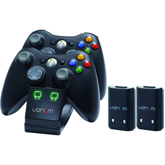 Venom Xbox 360 Twin Charging Dock with 2 x Rechargeable Battery Packs