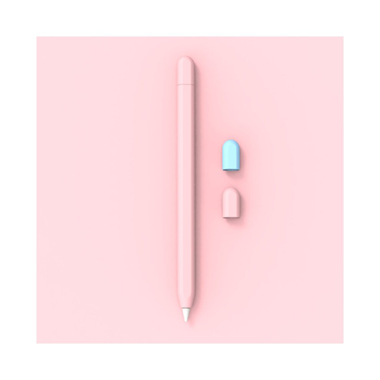 (pink) Silicone Thin Case Cover for Apple Pencil 2nd Generation