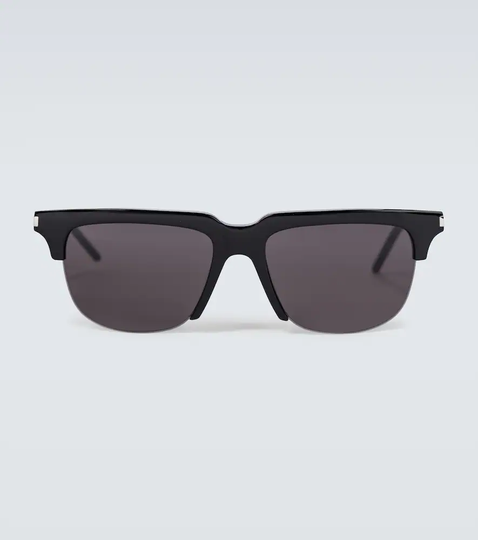 Square metal and acetate sunglasses