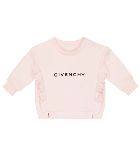 Baby logo ruffle-trimmed sweatshirt
