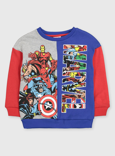 Marvel Avengers Colour Block Sweatshirt - 1-1.5 years