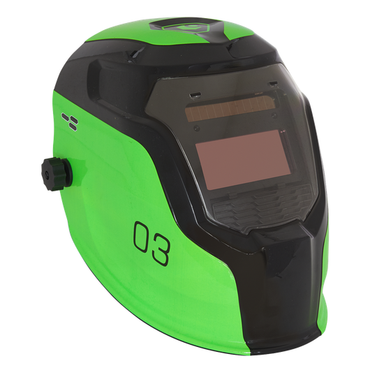 Sealey Auto Darkening Welding Helmet Shade 9-13 - Green