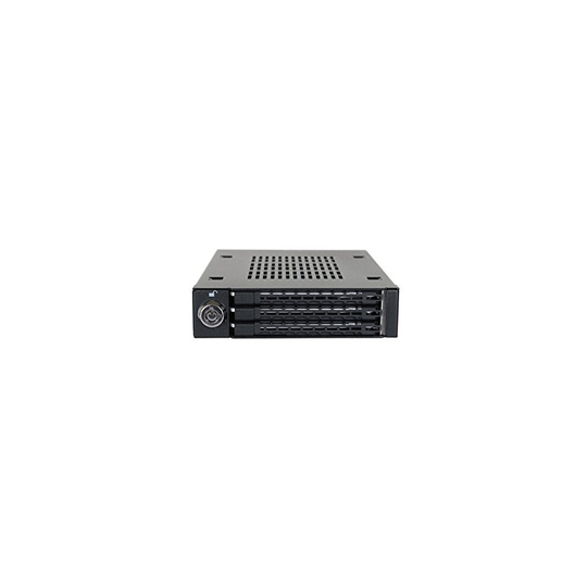 IcY DOcK ToughArmor MB993SK-B 3x 2.5 SAS/SATA HDD & SSD Hot Swap Mobile Rack for 3.5" Drive Bay