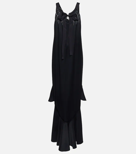 Crêpe maxi dress
