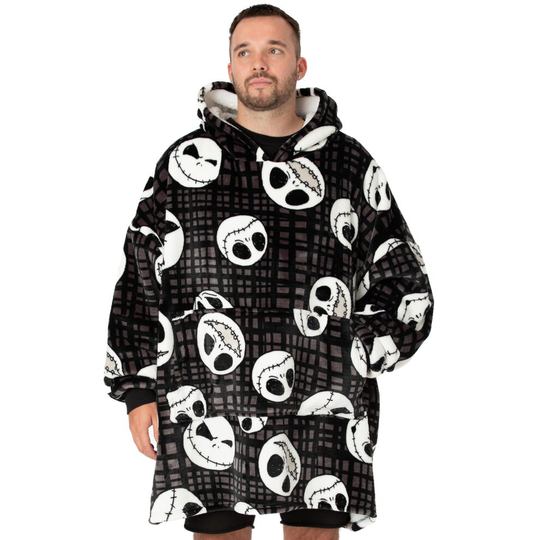 The Nightmare Before Christmas Oversized Blanket Hoodie Adults Fleece One Size
