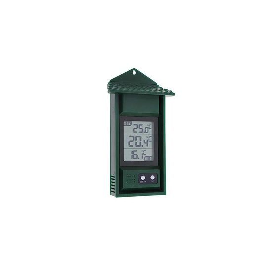 Digital Max Min Thermometer - Monitor Max and Min Temperatures With This Handy Greenhouse Thermometer Indoor and Outdoor Easily Wall Mounted Maximum