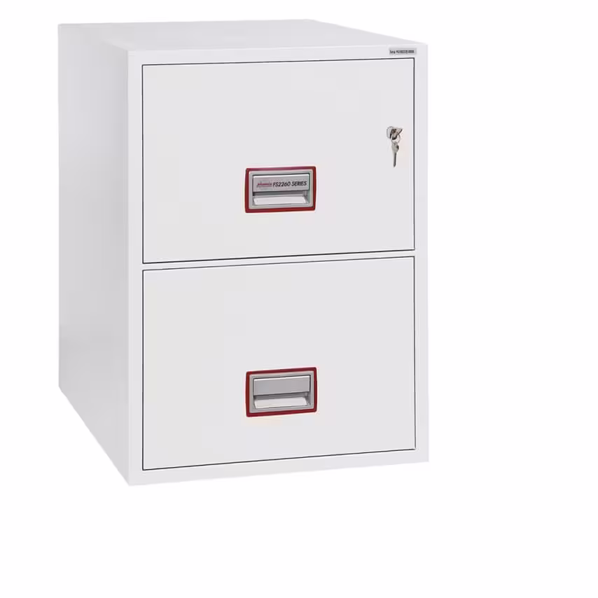 Phoenix Safe World Class Vertical Fire File FS2262K 2 Drawer Filing Cabinet with