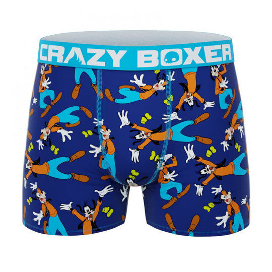 (Large (36-38), Multicoloured) Crazy Boxer Disney Classics Goofy Poses AOP Men's Boxer Briefs